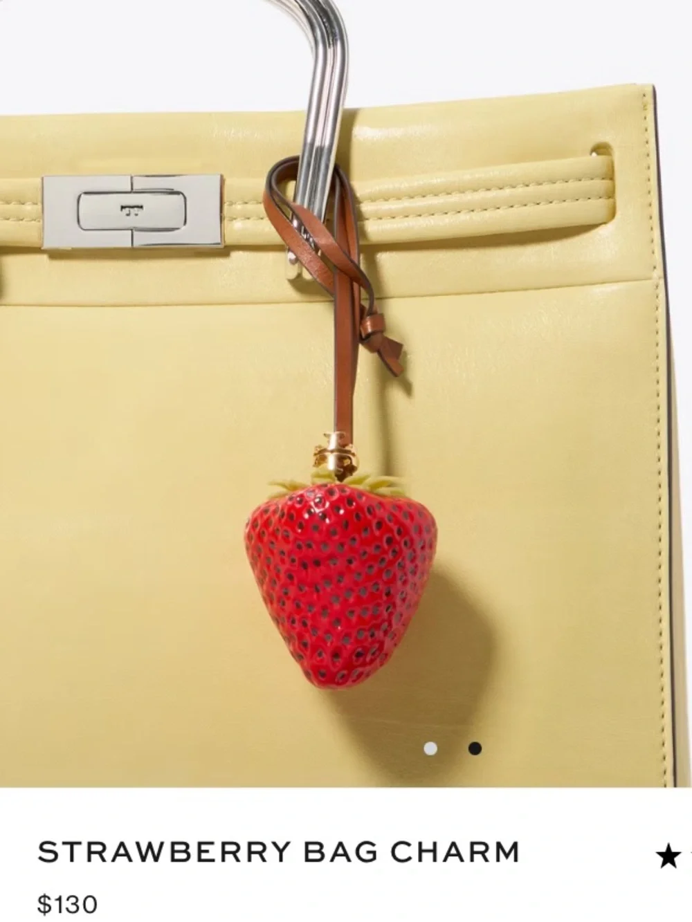 Tory Burch Strawberry Bag Charm • New Poppy / Tempranillo